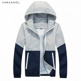 Varsanol Spring Jacket Men Windbreaker 2018 Autumn Fashion Jacket Men's Hooded Casual Jackets Male Coat Thin Men Coat Outwear