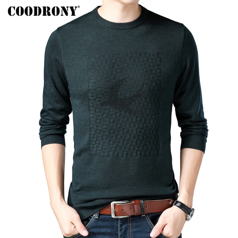 COODRONY Sweater Men Clothes 2018 Autumn Winter Thick Warm Pullover Men Casual Slim Fit O-Neck Pull Homme Cashmere Sweaters 8202