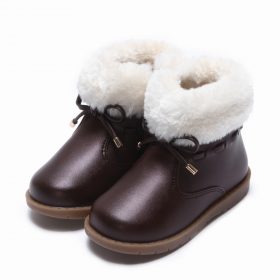 Balabala Children Boots For Girls Autumn Winter New Snow Boots Winter Girl Fashion Shoes Warm Sweet Cute Bow Shorts Kids Boots  3