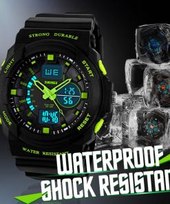 SKMEI Shock Resistant Watches Waterproof Men Women Kids Outdoor Sport Watch Multifunction Boy Children Fashion Wristwatches 1