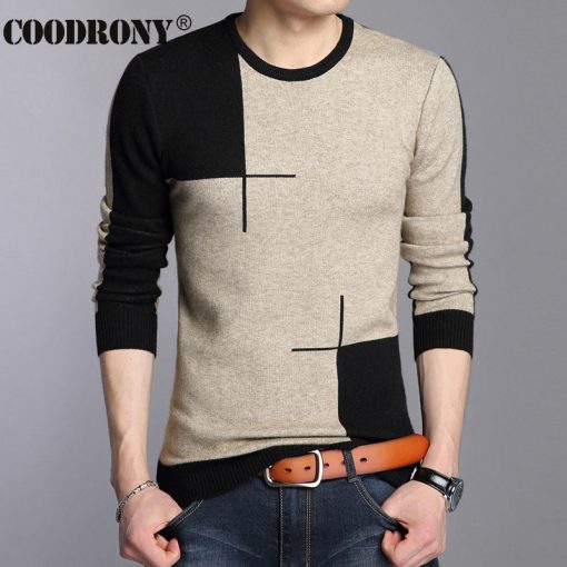 COODRONY 2018 Winter New Arrivals Thick Warm Sweaters O-Neck Wool Sweater Men Brand Clothing Knitted Cashmere Pullover Men 66203 2