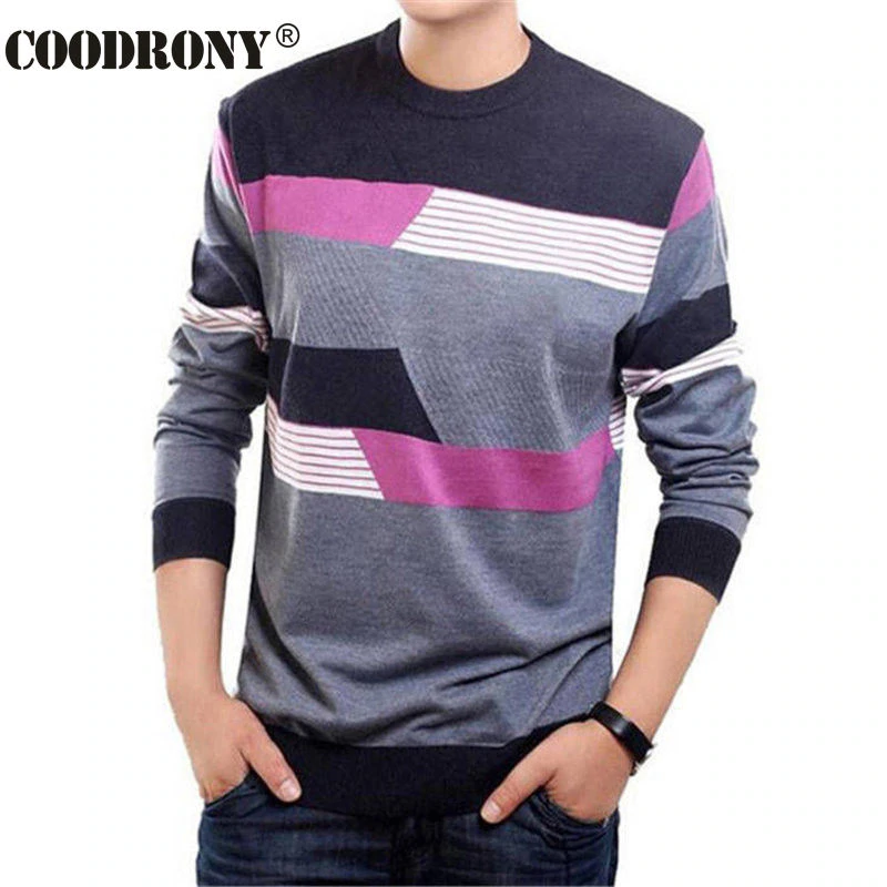 COODRONY O-Neck Sweater Men Casual Dress Brand Clothing Mens Sweaters Cashmere Wool Pullover Men Long Sleeve Shirt Pull Homme 19 1
