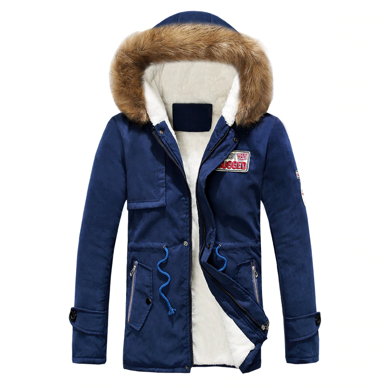 2018 Parka Men Coats Winter Jacket Men Slim Thicken Fur Hooded Outwear Warm Coat Top Brand Clothing Casual Mens Coat Veste Homme