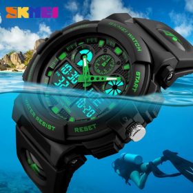 SKMEI Men Sports Watches Digital Double Time Chronograph Watch 50M Watwrproof Week Display Wristwatches Relogio Masculino 1270 4