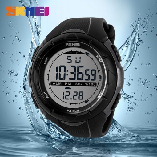 SKMEI Men Climbing Fashion Sports Digital Wristwatches Big Dial Military Watches Alarm Shock Resistant Waterproof Watch 1025 3