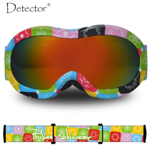 Detector Kids Double Anti-Fog UV400 Protection Ski Goggles Boys Girls Snowboard Ski Glasses Winter Snow Sports Googles 3