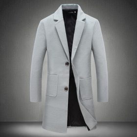 2018 New Autumn Winter Trench Coat Men Turn-Down Collar Slim Fit Overcoat for Man Long Coat Windbreaker 5XL 2
