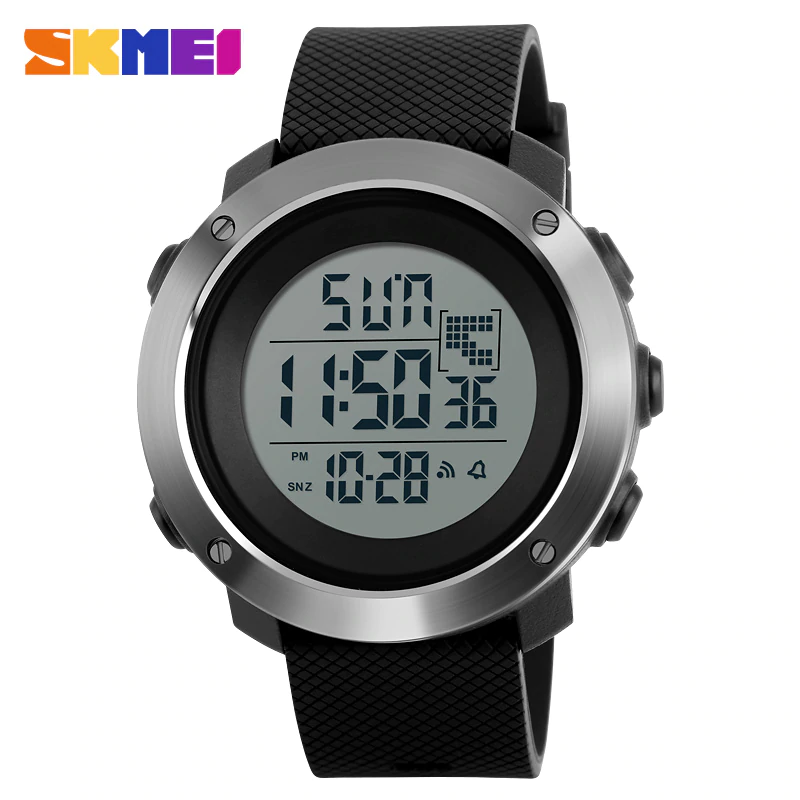 SKMEI Men Sports Watches Chrono Double Time Digital Wristwatches 50M Water Resistant LED Display Watch Relogio Masculino 1268