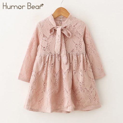Humor Bear Baby Girls Dresses 2018 New Summer A-Line Lace Lolita Style Princess Dress Children's clothes Party Dress