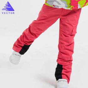 VECTOR Children Ski Pants Warm Waterproof Girls Boys  Skiing Snowboarding  Pants Winter Kids Child Ski Clothing HXF70011 3