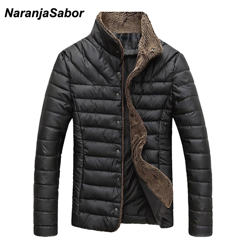 NaranjaSabor New Autumn Winter Men's Jacket Casual Warm Parkas Male Thick Coats Single Breasted Outerwear Mens Brand Clothing