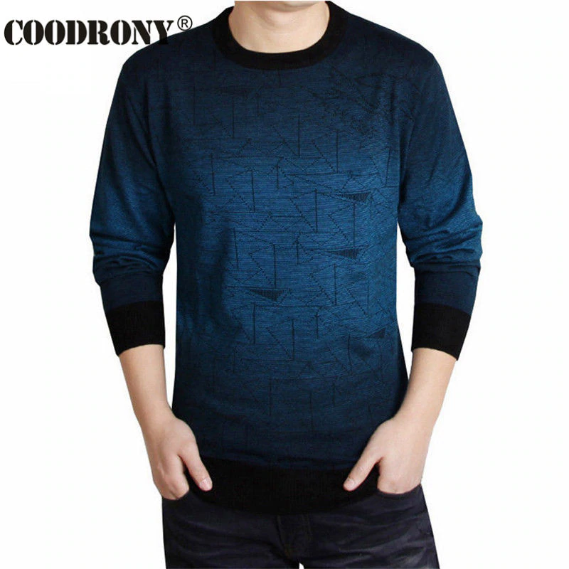 COODRONY Cashmere Sweater Men Brand Clothing Mens Sweaters Print Casual Shirt Autumn Wool Pullover Men O-Neck Pull Homme Top 613 3