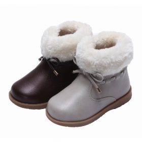 Balabala Children Boots For Girls Autumn Winter New Snow Boots Winter Girl Fashion Shoes Warm Sweet Cute Bow Shorts Kids Boots  4