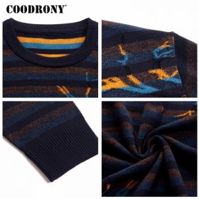 COODRONY Mens Sweaters 2018 Autumn Winter New Arrival Wool Pullover Men Knitted Cashmere Sweater Men Casual Striped Jumper 8230 4