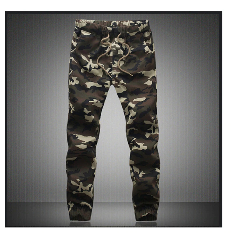 M-5X 2018 Mens Jogger Autumn Pencil Harem Pants Men Camouflage Military Pants Loose Comfortable Cargo Trousers Camo Joggers