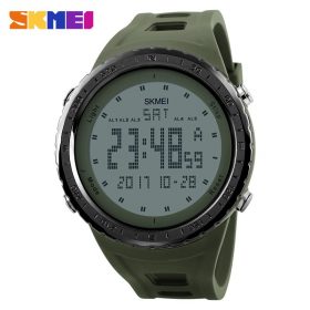 SKMEI 1246 Men Sports Watches Countdown Chrono Double Time EL Light Digital Wristwatches 50M Water Resistant Relogio Masculino 1
