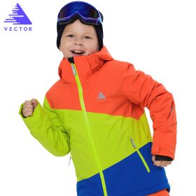 VECTOR Girls Boys Ski Jackets thermal Waterproof Kids Ski Jacket High Quality Children Winter Clothing -30 degree HXF70005