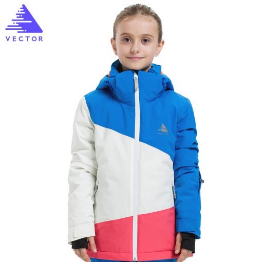 VECTOR Girls Boys Ski Jackets thermal Waterproof Kids Ski Jacket High Quality Children Winter Clothing -30 degree HXF70005 2