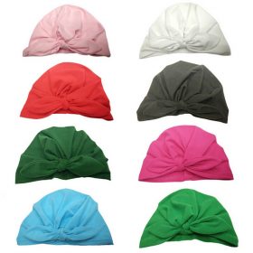 New Baby Hats Rabbit Ears Beanie Hat Lovely BowKnot Cotton Turban Caps Spring Children Kids Headwear Hair Accessories 1-6Y 3