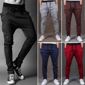 Men Casual Pants Cool Design Moletom Big Pocket Top Here Brand Clothing Army Trousers Hip Hop Harem Pants Mens Joggers 8 Colors 2