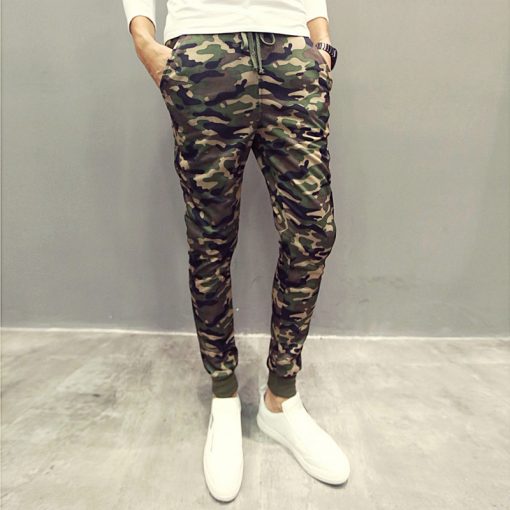 Men Casual Pants New Camouflage Slim Fit Army Camouflage Trousers Pencil Camo Pants Hip Hop Sweatpants Military Mens Joggers 1