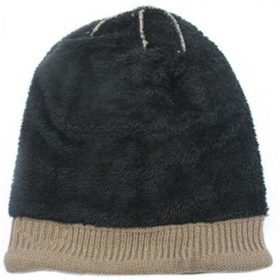 Men Skullies Casual Solid Headgear Winter Label Knitted Cap Male Wool Hat Label Cashmere Brand Keep Beanies Earmuffs Gorros M068 5