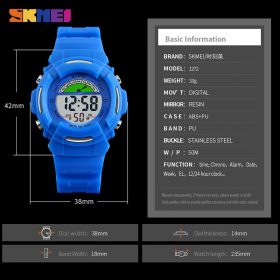 SKMEI New Sports Children Watches Fashion Alarm Watch Kids Back Light Waterproof Boy Digital Wristwatches Girl Relogio Infantil 5