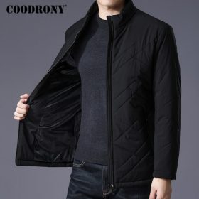 COODRONY Winter Jacket Men Thick Warm Cotton Overcoat Slim Parka Men Clothes 2018 New Business Casual Stand Collar Coat Men 8840 1