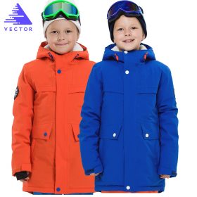 VECTOR Waterproof Children Ski Jackets Winter Warm Boys Girls Jackets Outdoor Jacket Sport Snow Skiing Snowboarding Clothing