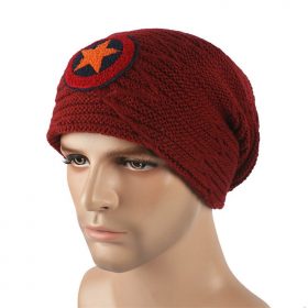 Men Velvet Skullies Knit Hat Bonnet Winter Warm Knitted Wool caps Hats Braid Star Brand Fringe Beanies Male Gorros Carhart M071 3