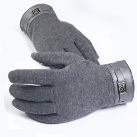 VISNXGI Winter Spring 2018 Fashion Cloth Cotton Wrist Plush Comfortable Soft Feeling Men Touched Mittens Gloves High Quality 1