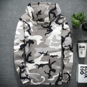NaranjaSabor Spring Autumn Men's Hooded Jackets Camouflage Military Coats Casual Zipper Male Windbreaker Men Brand Clothing N438 3