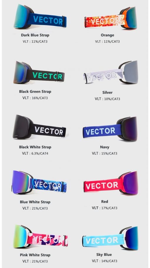 VECTOR Brand Ski Goggles Men Women Double Lens UV400 Anti-fog Skiing Eyewear Snow Glasses Adult Skiing Snowboard Goggles 4