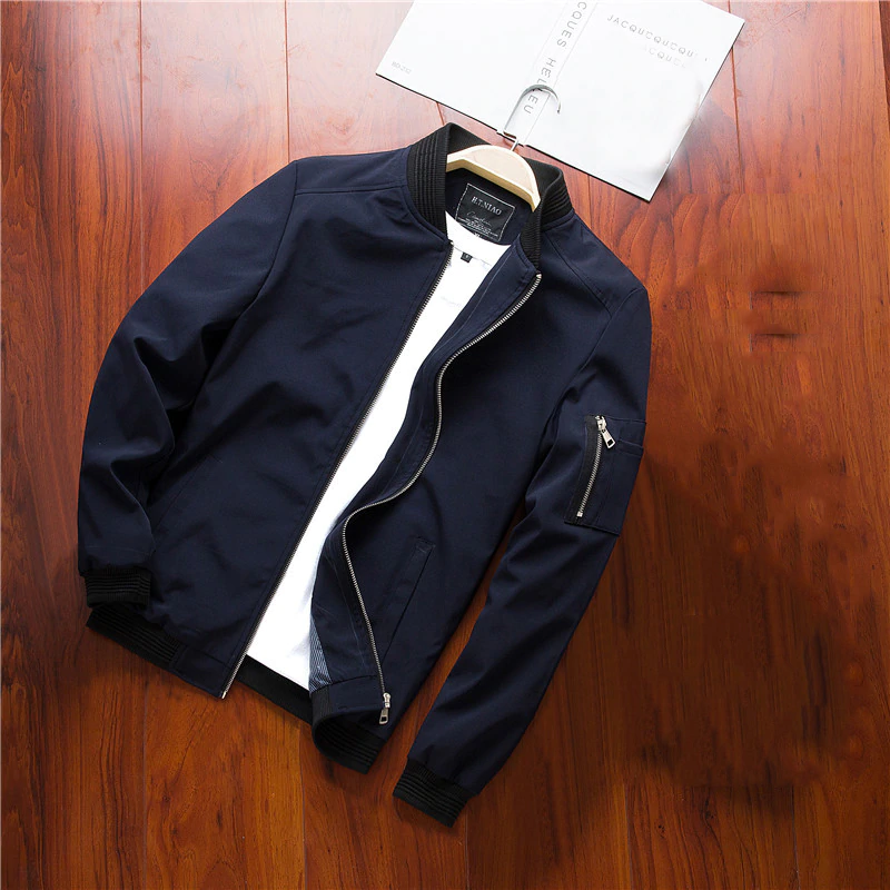 NaranjaSabor Spring New Men's Bomber Zipper Jacket Male Casual Streetwear Hip Hop Slim Fit Pilot Coat Men Clothing Plus Size 4XL 1
