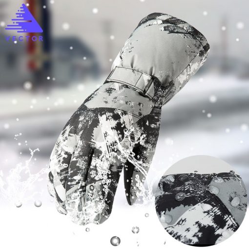 VECTOR Waterproof Ski Gloves Men Women Warm Skiing Snowboard Gloves Snowmobile Motorcycle Riding Winter Outdoor Snow Gloves  2