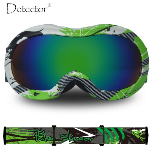 Detector Kids Double Anti-Fog UV400 Protection Ski Goggles Boys Girls Snowboard Ski Glasses Winter Snow Sports Googles 2