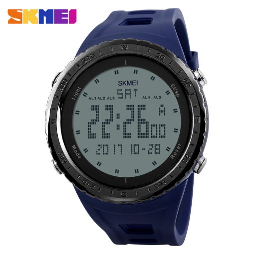 SKMEI 1246 Men Sports Watches Countdown Chrono Double Time EL Light Digital Wristwatches 50M Water Resistant Relogio Masculino