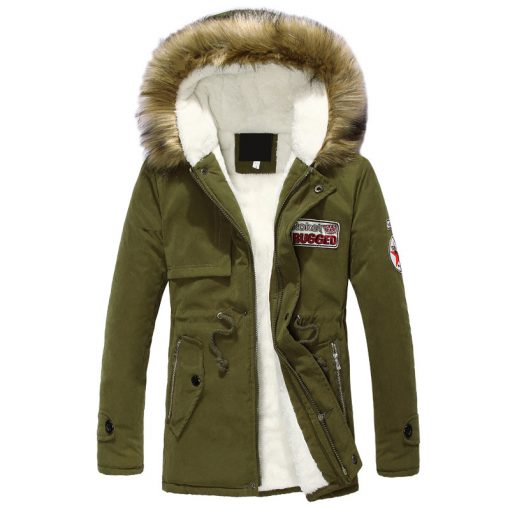 2018 Parka Men Coats Winter Jacket Men Slim Thicken Fur Hooded Outwear Warm Coat Top Brand Clothing Casual Mens Coat Veste Homme 1