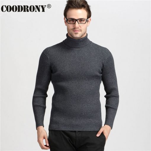 COODRONY Winter Thick Warm Cashmere Sweater Men Turtleneck Mens Sweaters Slim Fit Pullover Men Classic Wool Knitwear Pull Homme 2