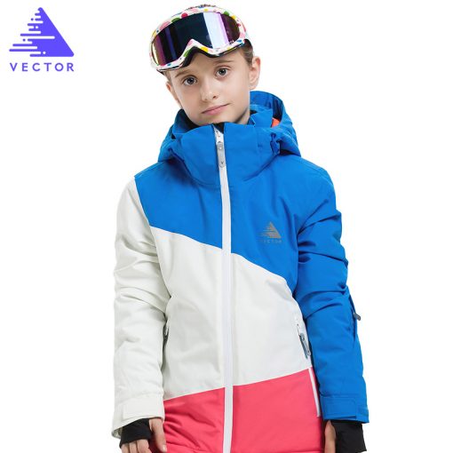VECTOR Girls Boys Ski Jackets thermal Waterproof Kids Ski Jacket High Quality Children Winter Clothing -30 degree HXF70005 4