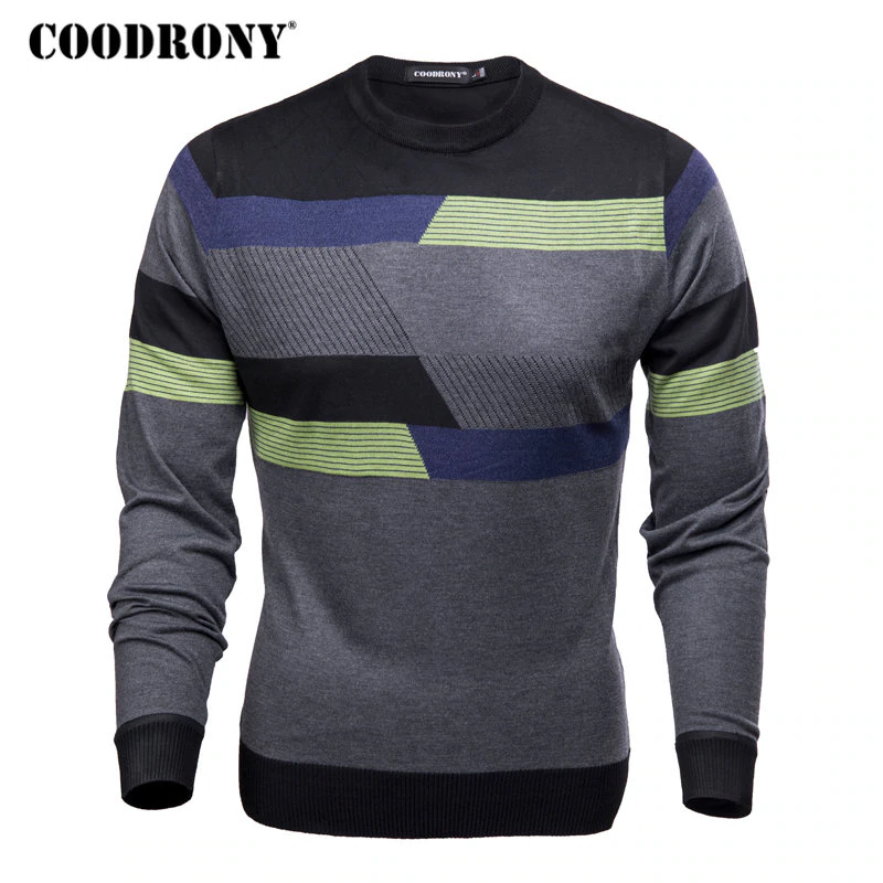 COODRONY O-Neck Sweater Men Casual Dress Brand Clothing Mens Sweaters Cashmere Wool Pullover Men Long Sleeve Shirt Pull Homme 19 2