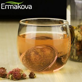 ERMAKOVA 3 Pcs/Lot Stainless Steel 2 Inch Mesh Tea Ball Infuser Tea Strainer Filter with Hook Tea Mesh Ball Filter Tea Infuser 5