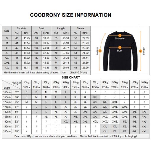 COODRONY Top Quality Knitted Cashmere Sweaters Christmas Merino Wool Sweater Men Classic Casual Pure Color O-Neck Pullover Men 5