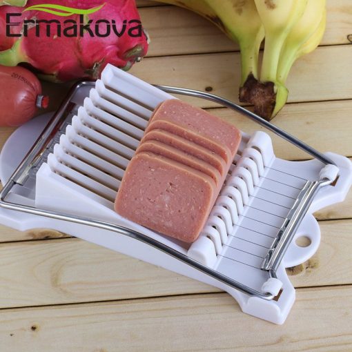ERMAKOVA Ham Spam Luncheon Meat Slicer Stainless Steel Egg Slicer Banana Pitaya Kiwifruit Cutting Machine Vegetable Fruit Slicer 1