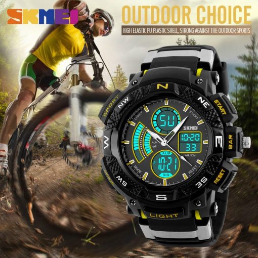 SKMEI Men Digital Wristwatches Outdoor Choice Sport Watch Multifunction Back Light Chronograph 50M Waterproof Watches 1211 4