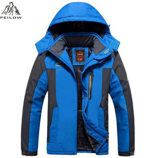 PEILOW plus size 5XL,6XL,7XL,8XL,9XL winter jacket men Waterproof windproof velvet warm parka coat Tourism Mountain overcoat 1