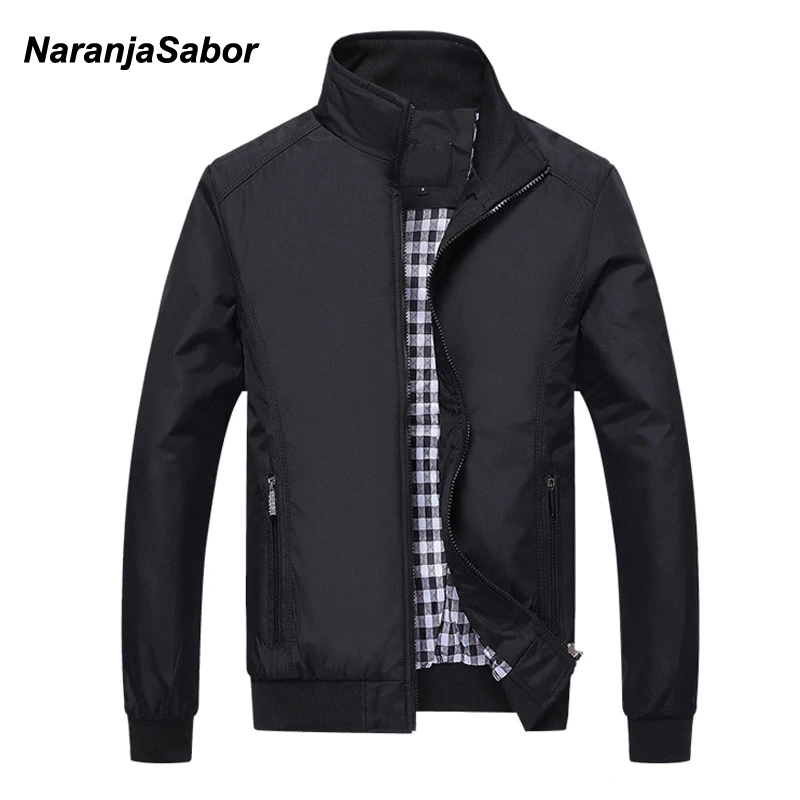 NaranjaSabor 2018 Spring Men's Jackets Men Casual Coats Men's Fashion Windbreaker Brand Clothing Male Slim Coats Plus Size M~5XL 1