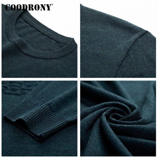 COODRONY Sweater Men Clothes 2018 Autumn Winter Thick Warm Pullover Men Casual Slim Fit O-Neck Pull Homme Cashmere Sweaters 8202 5