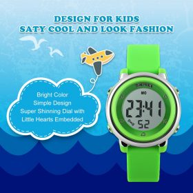SKMEI New Fashion Sports Children Watches Waterproof Alarm Watch Kids Back Light Calendar Digital Wristwatches Relogio Infantil 2