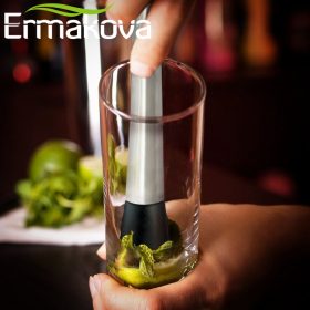 ERMAKOVA 8 Inch Cocktail Muddler Stainless Steel Drink Fruit Mojito Fruit Ice Muddler Bar Mixer Drink Barware Drinks Tools 5